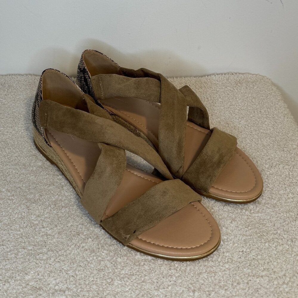 Vintage Havana | Pia Open Toe Wedge Sandal | Snake VH15